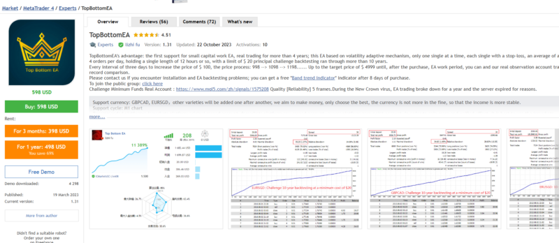 TopBottomEA 1.31源码量化交易程序 - 交易机器人 | 助力投资交易更好成功BBTrading